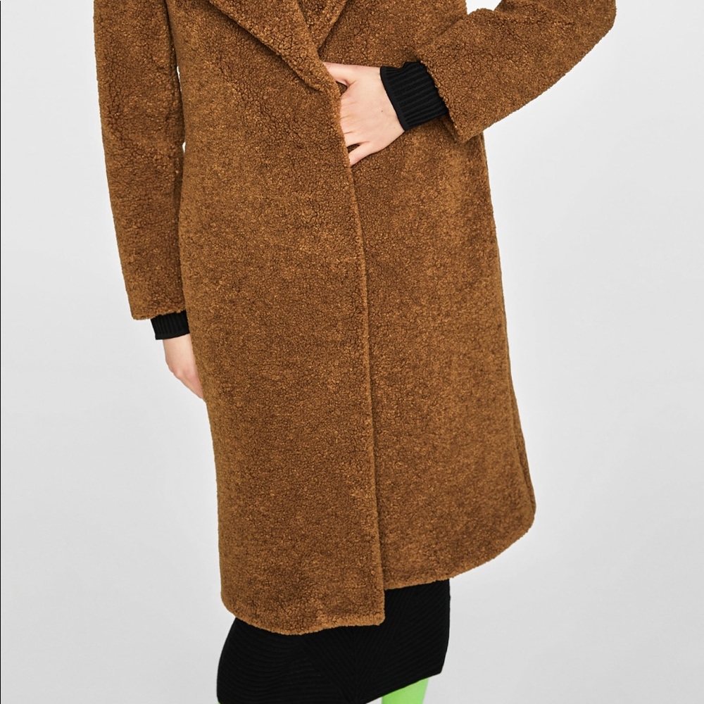 Long textured zara coat - Picture 3 of 6